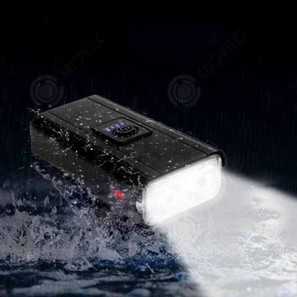 INN® Mountain Front Light Strong Light Bike Light USB Laddning med batteri Svart display Varningscykelljus