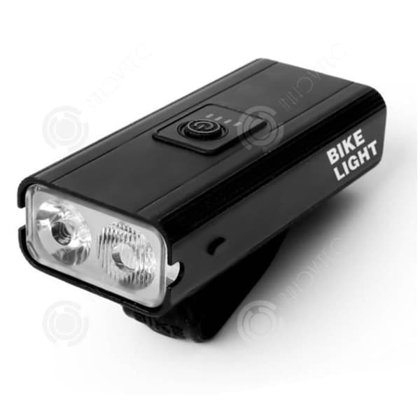 INN® Mountain Front Light Strong Light Bike Light USB Laddning med batteri Svart display Varningscykelljus
