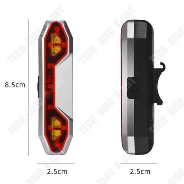 TD® Cykling Nattkörning Blinkers Blinkers Blinkers Cykel Bakljus USB Laddning Mountain Bike Bakljus Väg Bil Varning Bakljus