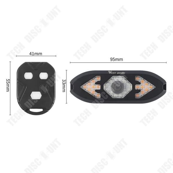TD® Cykel Blinkers Fjärrkontroll Bakljus med summer Night Riding Road MTB Ridutrustning