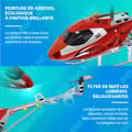 Miniatyrbild 3 av 4: TD Fjärrkontroll Helikopter 21cm 2,5 Kontrollkanaler med LED-belysning Uppladdningsbar RC Helikopter Mini Fjärrkontroll Helikopter