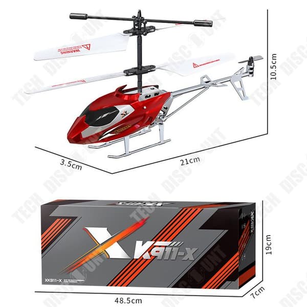 TD Fjärrkontroll Helikopter 21cm 2,5 Kontrollkanaler med LED-belysning Uppladdningsbar RC Helikopter Mini Fjärrkontroll Helikopter
