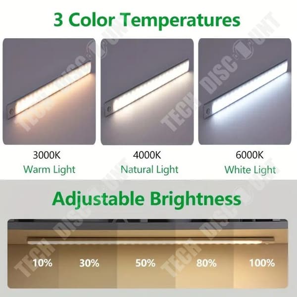 TD Ultratunt intelligent magnetiskt ljus LED Dimbar sensor Induktionsgarderobsljus