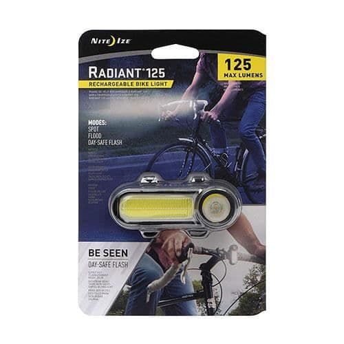 nite ize radiant 125 lampada ricaricabile per bici - bianca