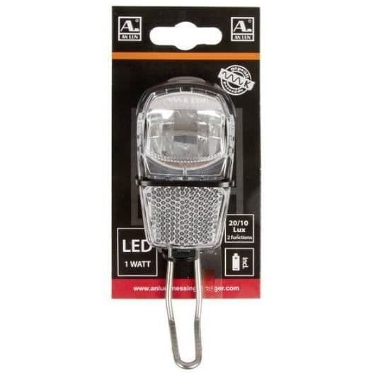 Anlun strålkastare 20/10 lux batteri led blister svart