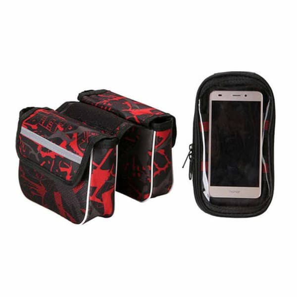 Romslig vanntett sykkelpose med mobilholder Mobile 6.2 "
