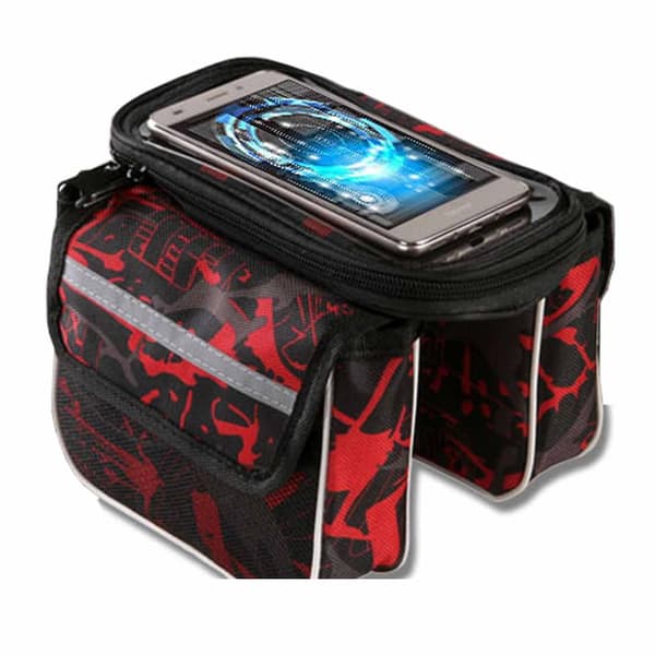 Romslig vanntett sykkelpose med mobilholder Mobile 6.2 "