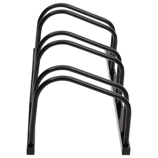 cykelstativ til 3 cykler stål sort