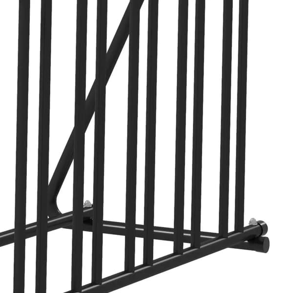 Rootz Cykelstativ - 4 cykler - Vejrbestandig - Ekstra Holder - Stål - Sort - 114 x 58 x 75 cm