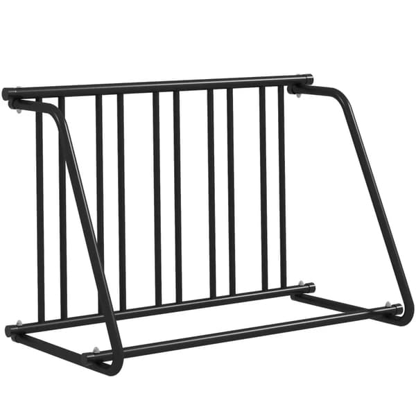 Rootz Cykelstativ - 4 cykler - Vejrbestandig - Ekstra Holder - Stål - Sort - 114 x 58 x 75 cm