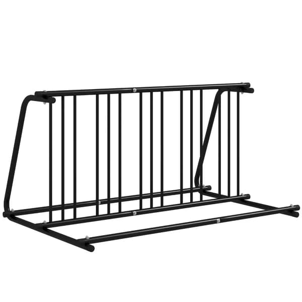 Rootz Cykelstativ - 4 cykler - Vejrbestandig - Ekstra Holder - Stål - Sort - 155 X 100 X 75 Cm