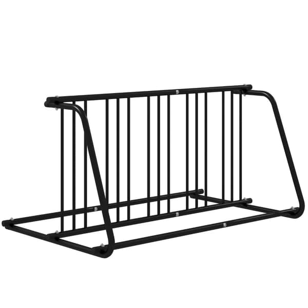 Rootz Cykelstativ - 4 cykler - Vejrbestandig - Ekstra Holder - Stål - Sort - 155 X 100 X 75 Cm