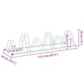 Miniatyrbillede 9 af 9: vidaXL cykelstativ til 6 cykler fritstående galvaniseret stål -  Cykelstel & -opbevaring