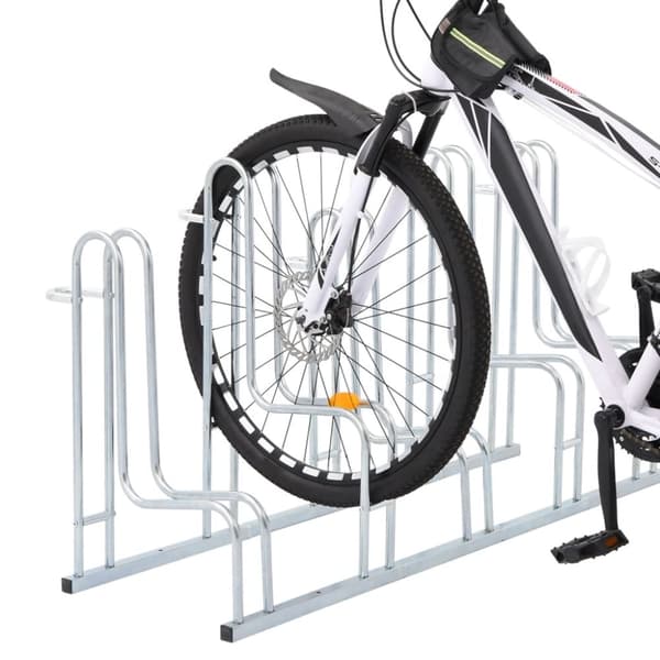 vidaXL cykelstativ til 5 cykler fritstående galvaniseret stål - Cykelstel & -opbevaring