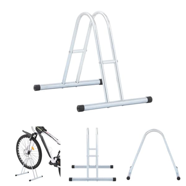 The Living Store cykelstativ til 1 cykel fritstående galvaniseret stål -  Cykelstel & -opbevaring