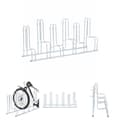 Miniatyrbillede 1 af 8: The Living Store cykelstativ til 6 cykler fritstående galvaniseret stål -  Cykelstel & -opbevaring