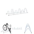 Miniatyrbillede 1 af 9: The Living Store cykelstativ til 6 cykler fritstående galvaniseret stål -  Cykelstel & -opbevaring