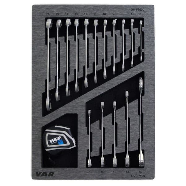 Var Drawer Tool Tray 2 Svart,Grå