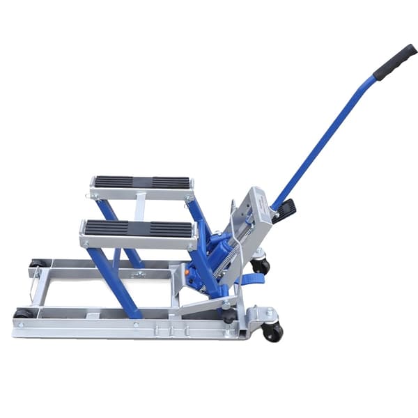 Moottoripyörän hydraulinen nostin, 680 kg kapasiteetti, kätevä jalkapoljin,Sininen