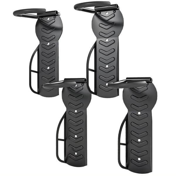 Cykelväggfäste Set, 4er Set, 25.5x10.5x4 cm, Svart