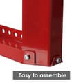 Miniatyrbild 5 av 7: Motorcykellås för framdäck - Stål - Rocker Stand Support röd Montering cykellyft