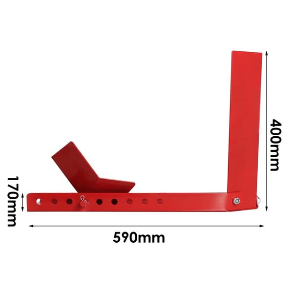Motorcykellås för framdäck - Stål - Rocker Stand Support röd Montering cykellyft