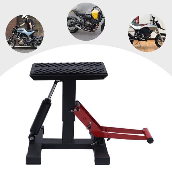 Moottoripyörän nostotuki, hydraulinen mekanismi, 150 kg kuormakapasiteetti, kestävä rautarakennus