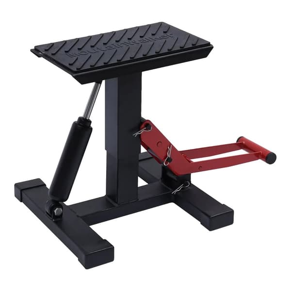 Hydraulinen moottoripyörän nostoteline, 150 kg kuormakapasiteetti, säädettävä korkeus,musta