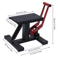 Miniatyrbillede 2 af 2: Hydraulisk motorcykellift, høj belastningskapacitet 400 kg, holdbar stålkonstruktion,Sort Rød