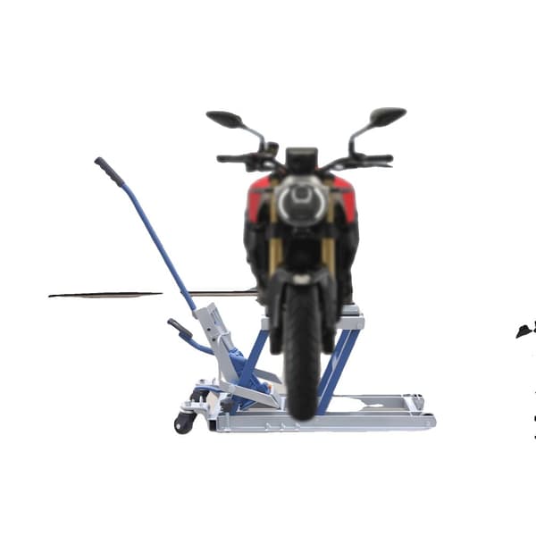Hydraulinen moottoripyörän nostoteline, 680 kg kantavuus, säädettävä korkeus 4,7-15,2 tuumaa