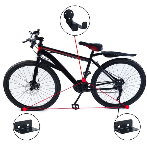 Cykelhängare Pedalhållare med vägghjulsbelägg Set