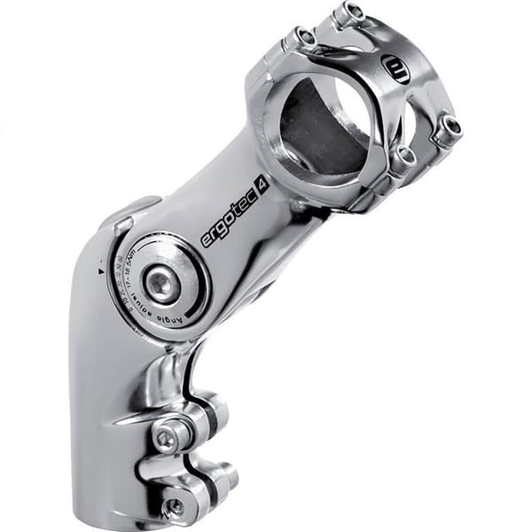 Ergotec Octopus 2 A-head 50 31.8/28.6 Mm Justerbar Stam Silver 90 mm / 0º - 60º