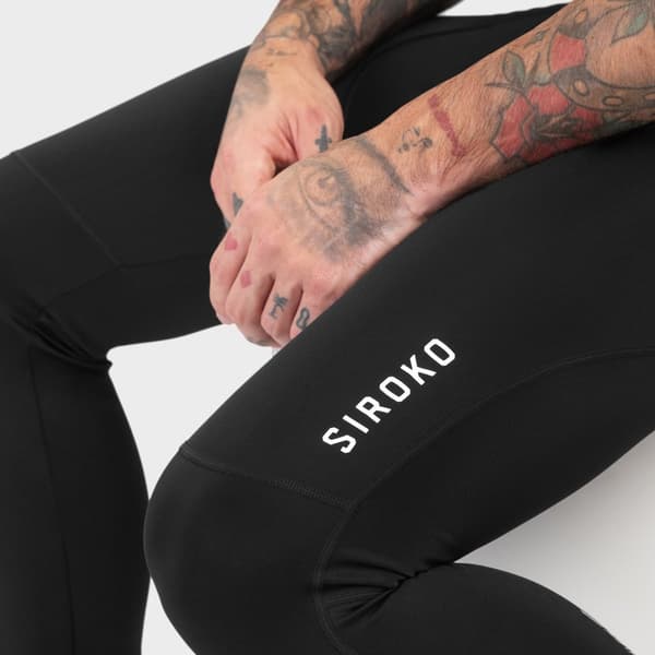 Siroko Trägerhose Strumpfhose Black Sea Sort M Mand