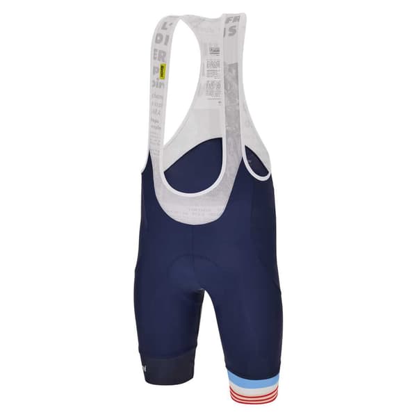 Santini Bib Shorts Mj Mont Ventoux Hvid,Blå 2XL Mand