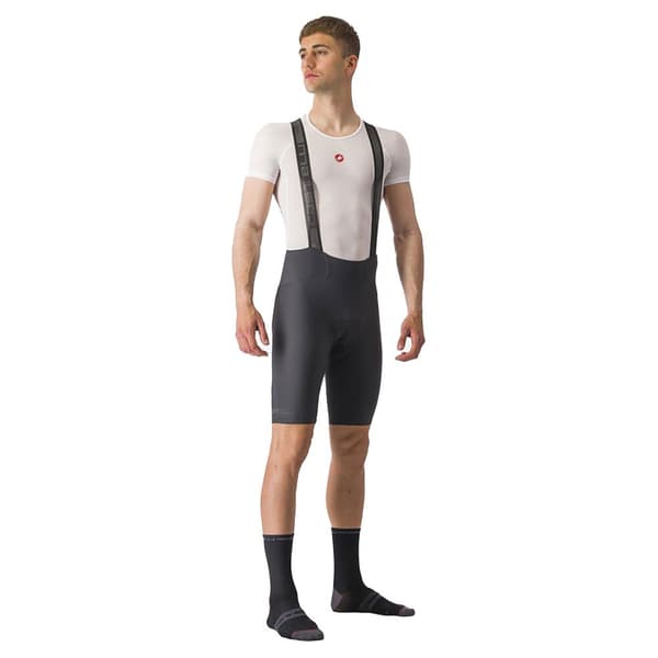 Castelli Bib Shortsit Espresso Harmaa L Mies