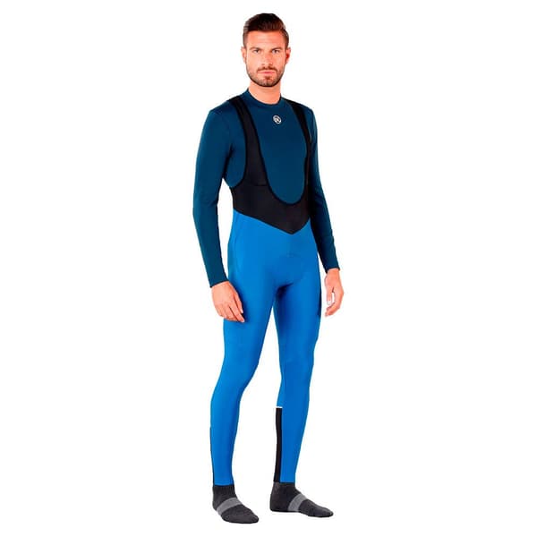 Bicycle Line Fiandre S2 Thermal Pitkät Pyöräilyhousut Henkseleillä Sininen XL Mies