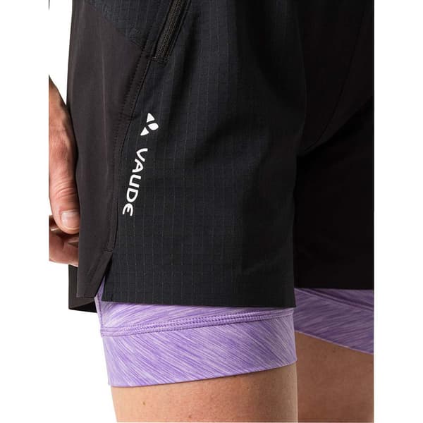 Vaude Bike Altissimi Shorts Uden Seler Sort,Lilla 40 Kvinde