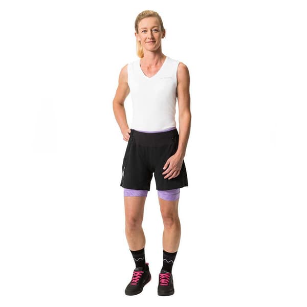 Vaude Bike Altissimi Shorts Uden Seler Sort,Lilla 40 Kvinde