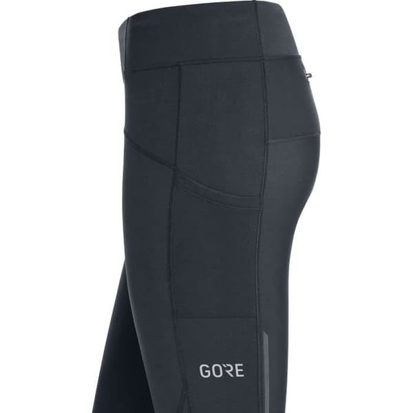 Damernas löpartights - Gore - Gore-Tex Infinium™ R5 - Svart - WINDSTOPPER - Reflekterande