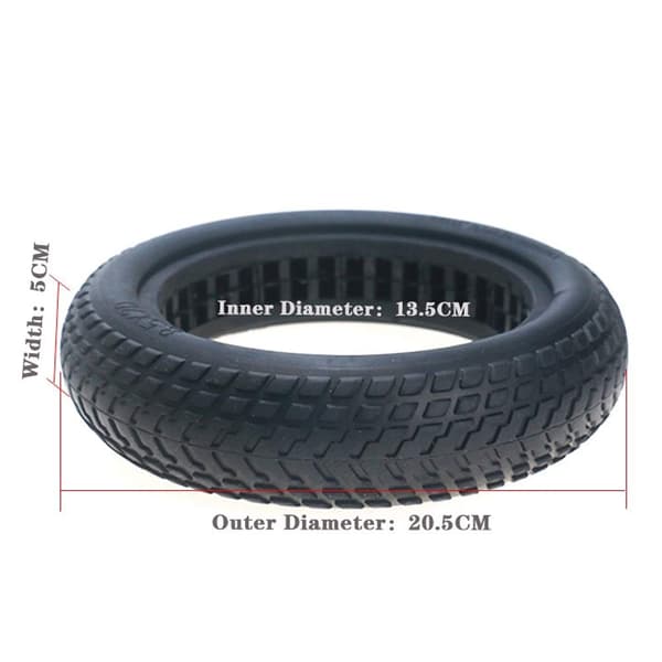INF Xiaomi M365 dekk til elsparkesykkel 8,5" svart 2-pakning