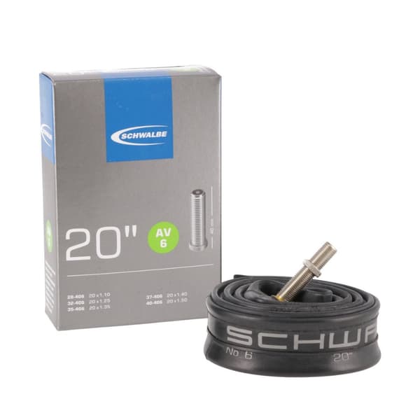 Schwalbe sisäputki - AV6 - 20 tuumaa x 1,10 - 1,50 - Automaattinen venttiili - 40 mm