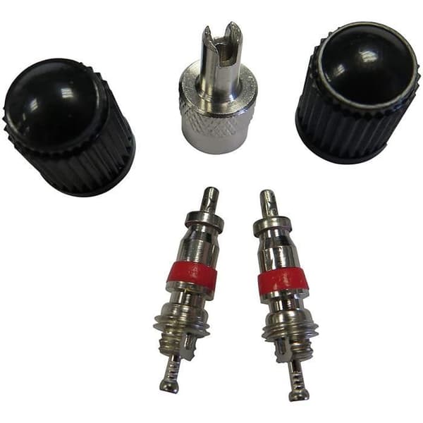 Set med 5 ventilsatser med Fischer skalborttagare - silver/svart - TU