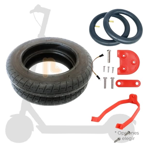 Elektrisk Scooter Hjul Kit, 10 Wanda Dæk, Inkluderet Dækovertræk, Plastik PRO2/1S/ESSENTIAL
