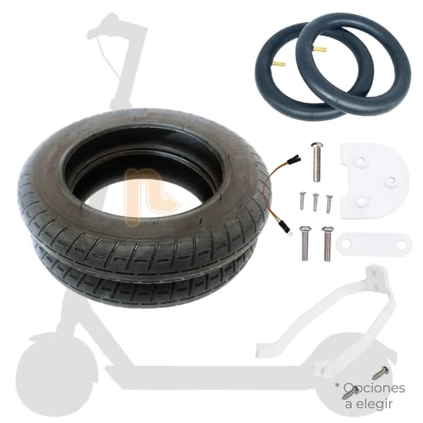 Elektrisk Scooter Hjul Kit, 10 Wanda Dæk, Inkluderet Dækovertræk, Plastik PRO2/1S/ESSENTIAL