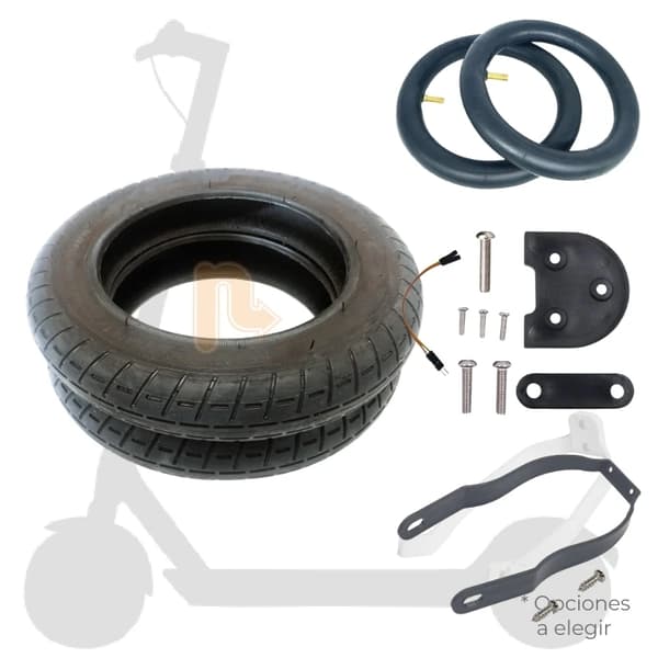Elektrisk Scooter Hjul Kit, 10 Wanda Dæk, Inkluderet Dækovertræk, Plastik PRO2/1S/ESSENTIAL