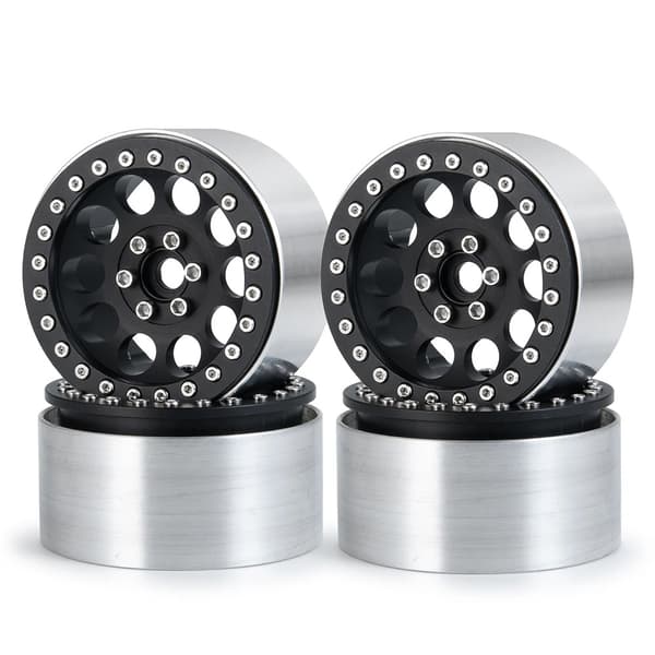 Aluminium Beadlock Fælge, 22 tommer Størrelse, Kompatibel med Axial Wraith 90048, Orange 4PCS
