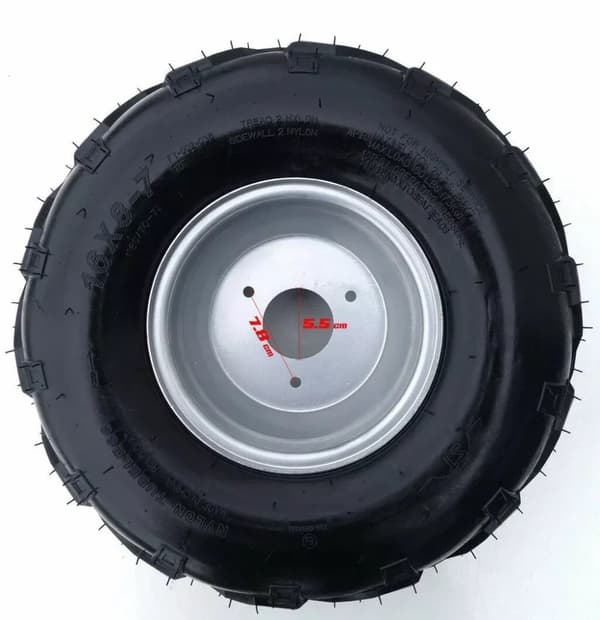 7 16X8-7 Hjulfælg Dæk, Tubeless Design, Holdbar Konstruktion, Perfekt til Go-Karts