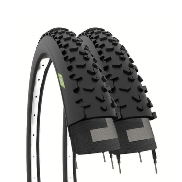 Däck - rörformigt - innerslang Ecovelo - EBC27MBE - Ebc27 Unisex MTB-däck, svart, 27,5 POLLICI