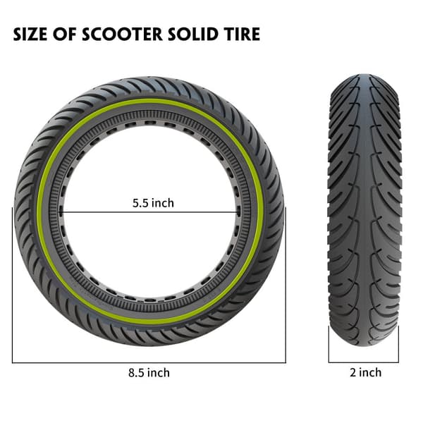 INF Solid Honeycomb Dekk for Elektriske Sparkesykler 8,5-Tommer