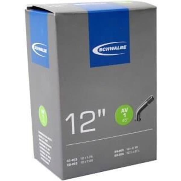 Schwalbe Innerslang - 12 x 1,75/2,10 - Bilventil 45° vinklad - Svart